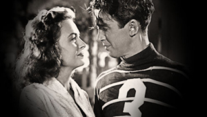 Jimmy Stewart and Donna Reed in It's a Wonderful Life